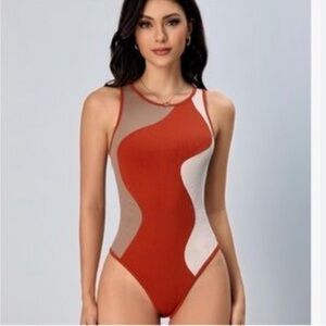 Amazon Colorblock Bodysuit New Sz Med